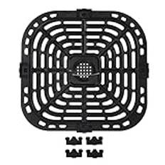 Luftfritös grillpanna, 304 rostfritt stål fritös ersättning Crisper tallrik för Instant Vortex Plus Gourmia luftfritös, 24 x 23 cm