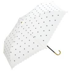 World Party Parasol Folding Umbrella White 50cm Ladies with Umbrella Bag Petit Daisy Embroidery Mini OF Off-White 801-119
