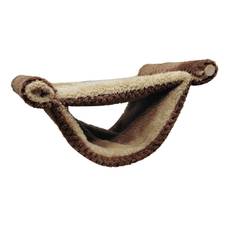 Small Animal Hanging Hammock Bed Soft Warm Double Layer Small Pet Cage Hammock for Squirrel Hamster S(for 2-4kg) brun