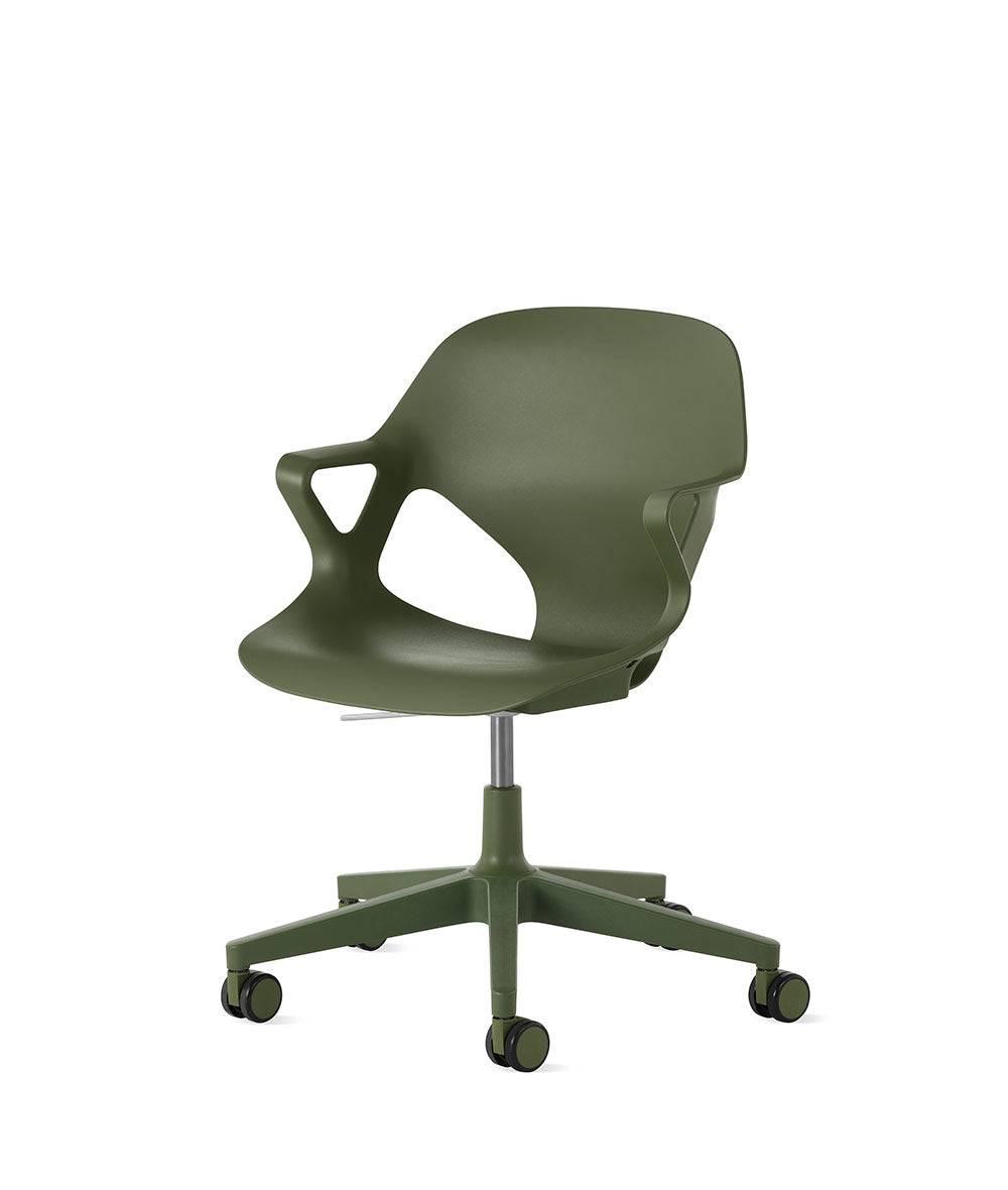 Zeph-stoel vaste armleuningenOlive in Zonder/Geen by Herman Miller