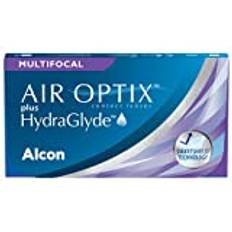 Air Optix plus HydraGlyde Multifocal månadslinser mjuka, 3 stycken, BC 8,6 mm, DIA 14,2 mm, ADD MED, 0 dioptrier