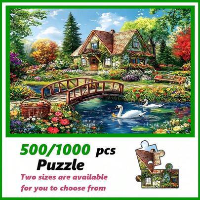 500 st/1000 st stort pussel för vuxna, familjeinteraktion, DIY-pussel för heminredning, premiumfamiljepussel designat för födelsedag, Alla hjärtans da - Multifärgad (1000 st,500 st)