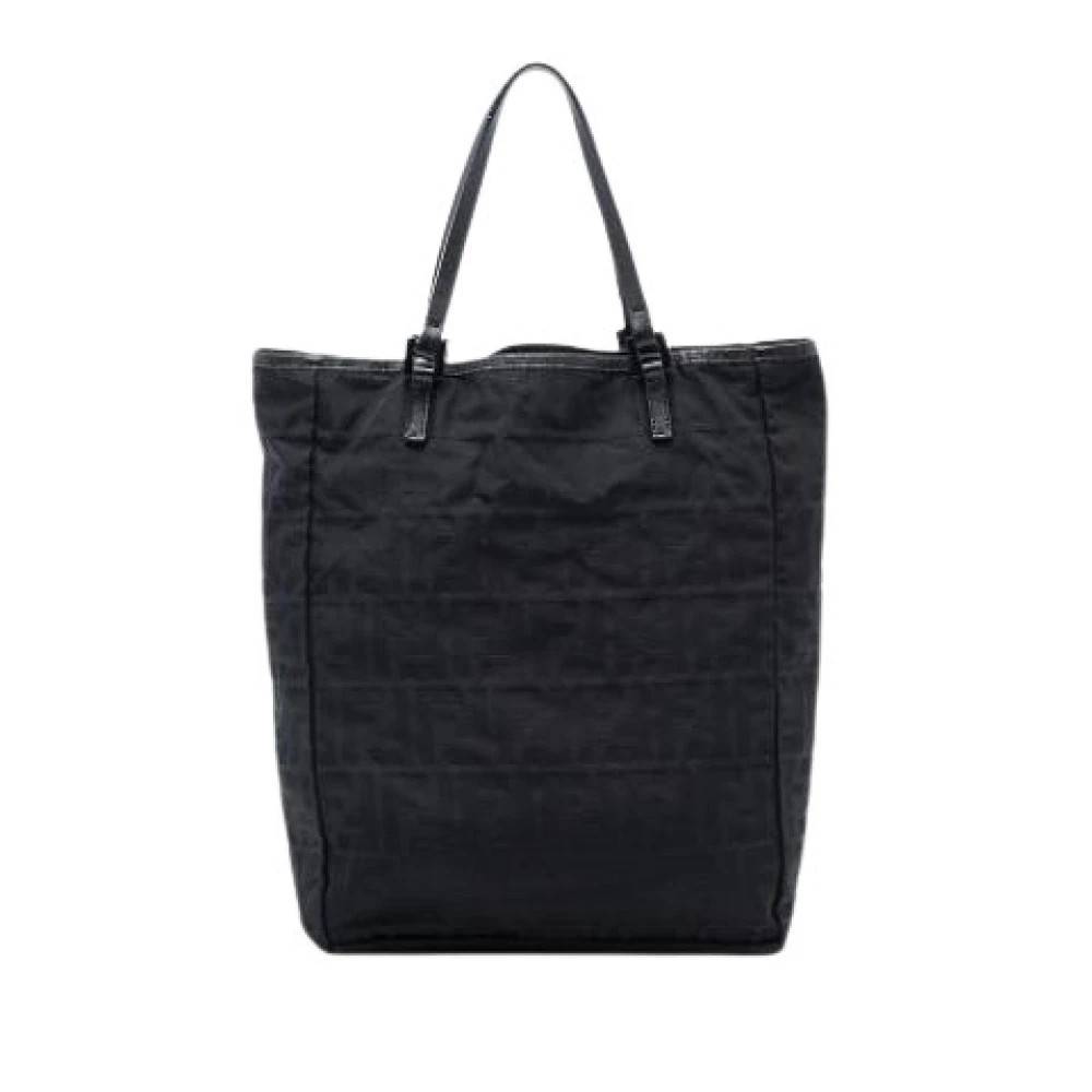 Fendi Vintage Pre-owned Canvas Tote - Vintage - Dame - Sort - ONE SIZE - Uld