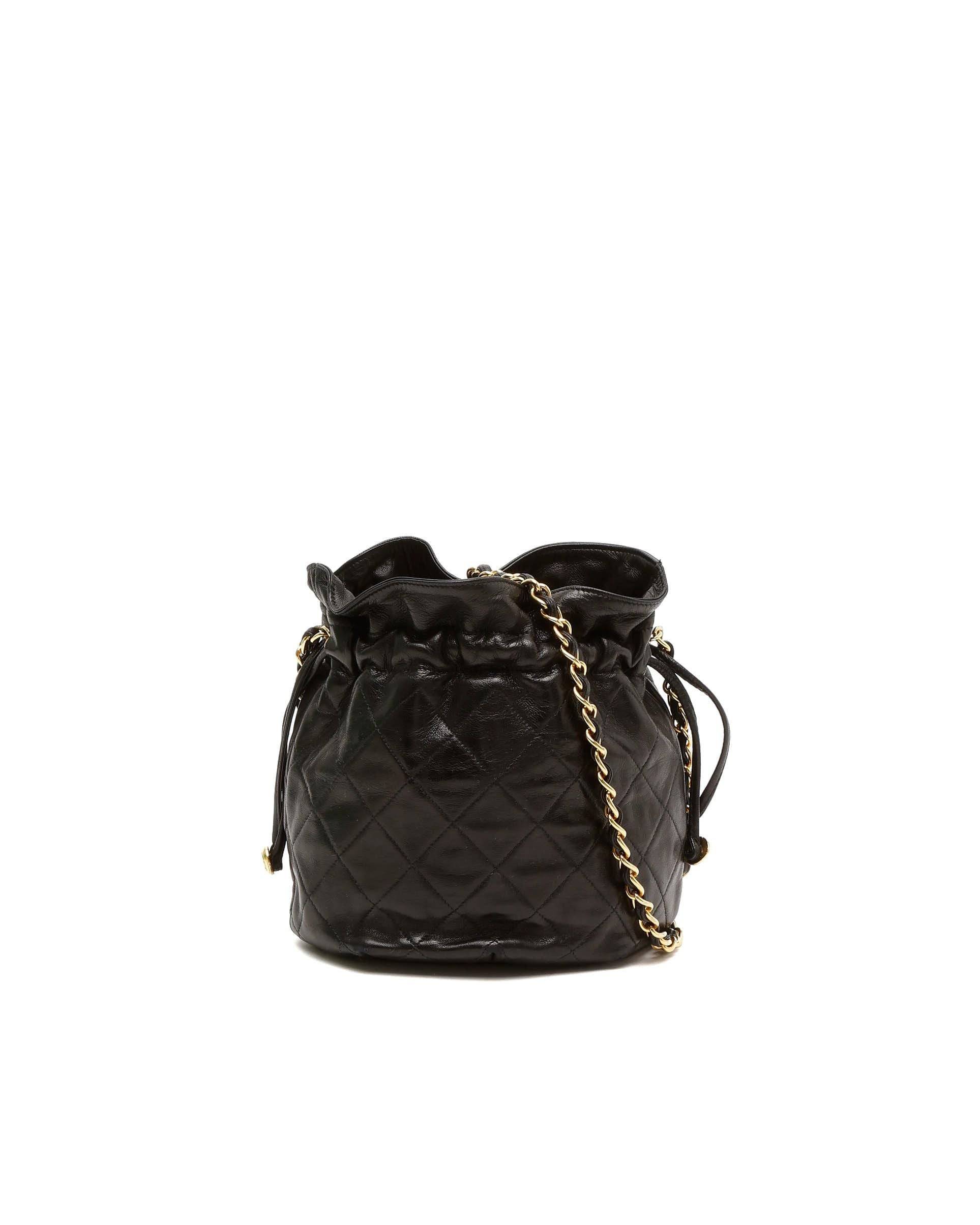 Chanel CC Drawstring Chain Bag - Black - One Size