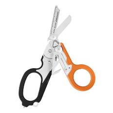 Leatherman Raptor - Fällbar nödhjälpsax med bältesskärare och glaskross, orangea och svarta handtag med verktygshölster tillverkad i USA, i rostfritt stål