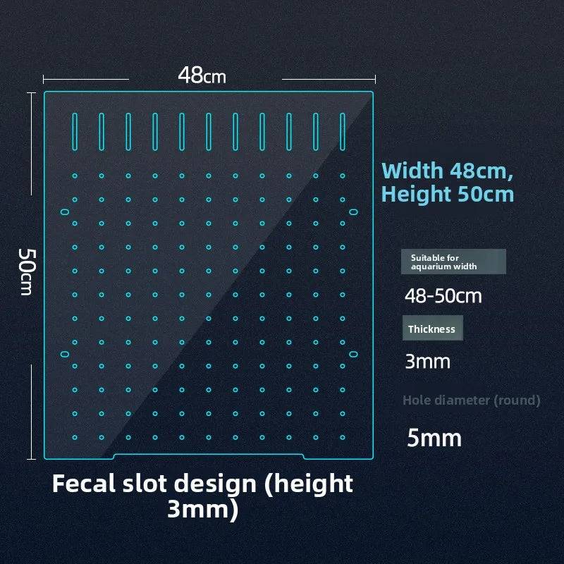 Acrylic Fish Tank Divider & Partition Board - 48*50cm/default type a [suction cup with clip] thickness 3mm board