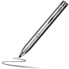 Broonel Silver Fine Point Digital Active Stylus Pen - Kompatibel med Lenovo Tab 3 10,1 tum Android-surfplatta