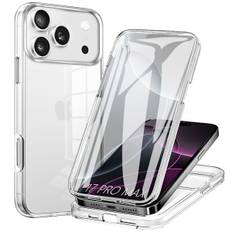 Coque til iPhone 17 Pro Max - BOOLING - 360 Grads Beskyttelse Antichok Transparent Silikone+PC