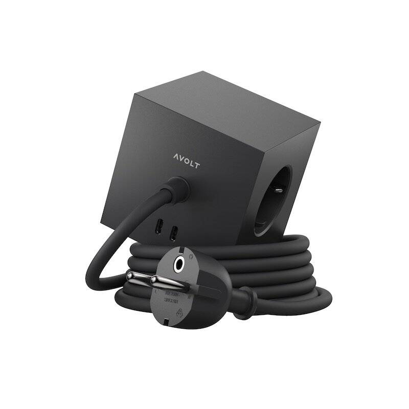 Avolt Square 1 grenuttag 30W Dual USB-C & Magnetic base 3m Stockholm Black