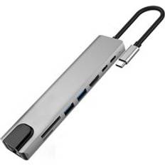7 in 1 multiport hub usb 3.0 port typ-c hub usb c to 4k hdmi 3.5mm jack pd laddning tf sd-läsare för ipad pro macbook pro / air