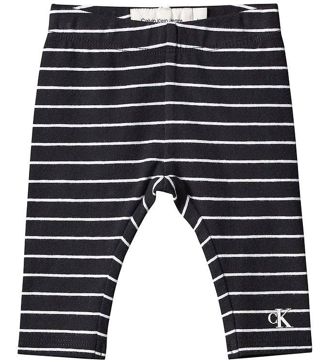 Calvin Klein Leggings - Monogram - Black Stripe - Calvin Klein - 3 år (98) - Leggings