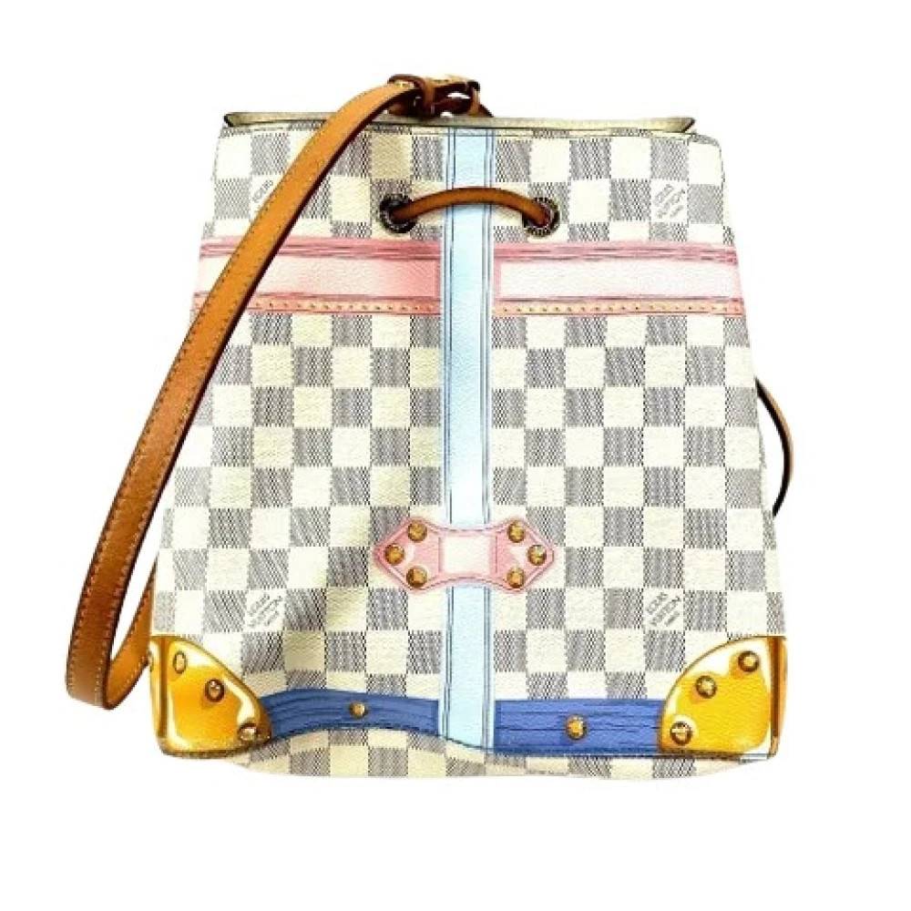 Louis Vuitton Vintage Pre-owned Bucket Bag - Vintage - Dame - Hvid - ONE SIZE - Uld