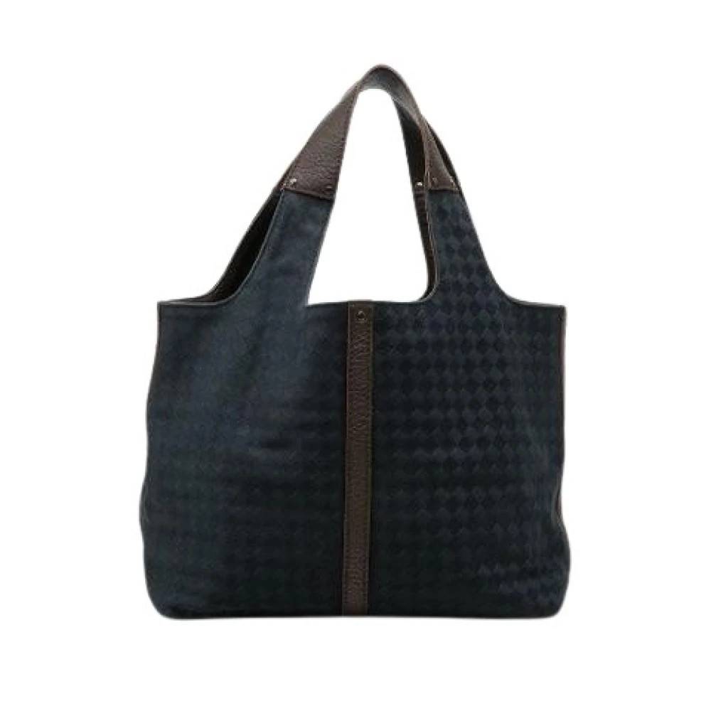 Bottega Veneta Vintage Pre-owned Woven Canvas Tote - Vintage - Dame - Blå - ONE SIZE - Uld