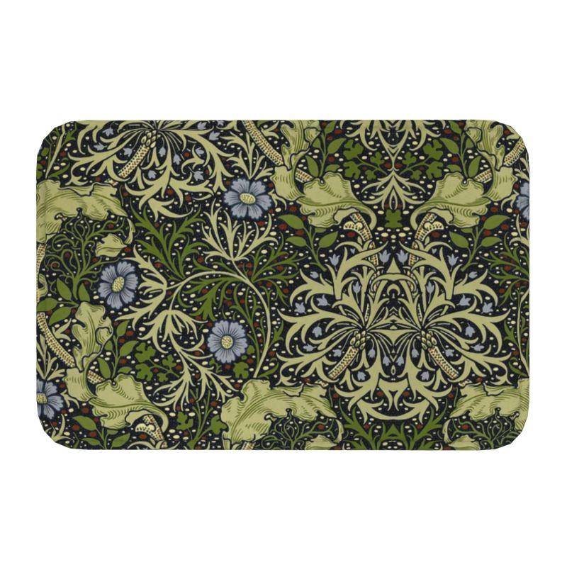 William Morris Tång Framdörr Entrémattor Inomhus Textilmönster Badrum Kök Dörrmatta Balkongmatta Matta black
