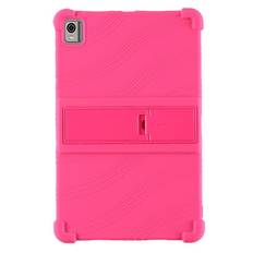 Nokia T21 - EIDERWOOD Støddæmpende Silikone Cover m. Kickstand - Lyserød