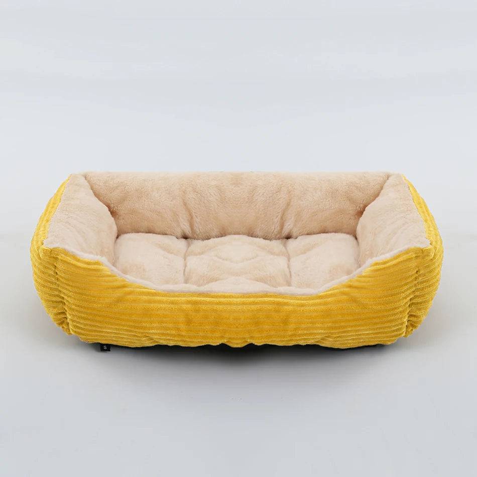 Square Plush Calming Dog & Cat Bed – Waterproof Oxford Sofa Cushion for Small & Medium Pets - cat dog bed 13 / XXL(88X65X17CM)