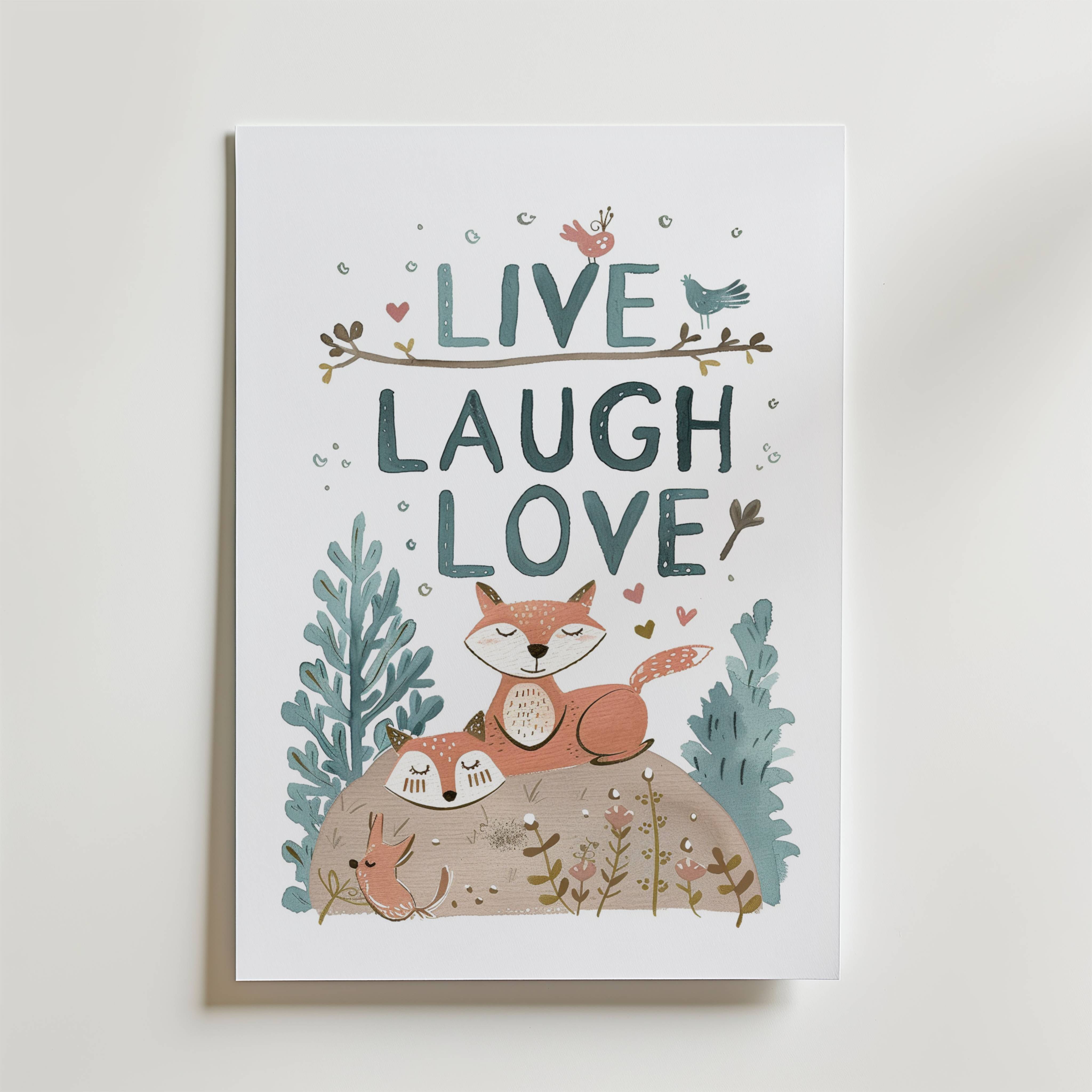 Live Laugh Love Poster - Premium Canvas 30x40 cm
