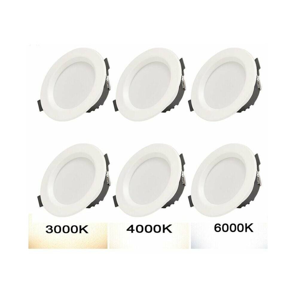 Smart LED indbygget downlight, RGBWC flerfarvet, til badeværelser og udstillinger (6 stk.)