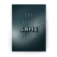 Plakat / Canvas / Akustik: Eat, Sleep, Game, Repeat (Gamer)