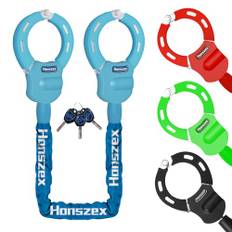 Honszex E Scooter Schloss, Handschellenschloss, Fahrradschlossmit Schlüssel, 36.22inch Farbenfroh Hochsicherheitsschlösser, Bike Lock, Zubehör für Elektrofahrräder und Elektroroller