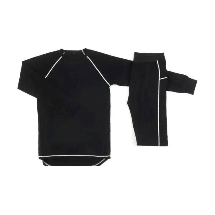Cold Merino Wool Set Men Skiundertøj Sæt Herre - Sort / XXXXL