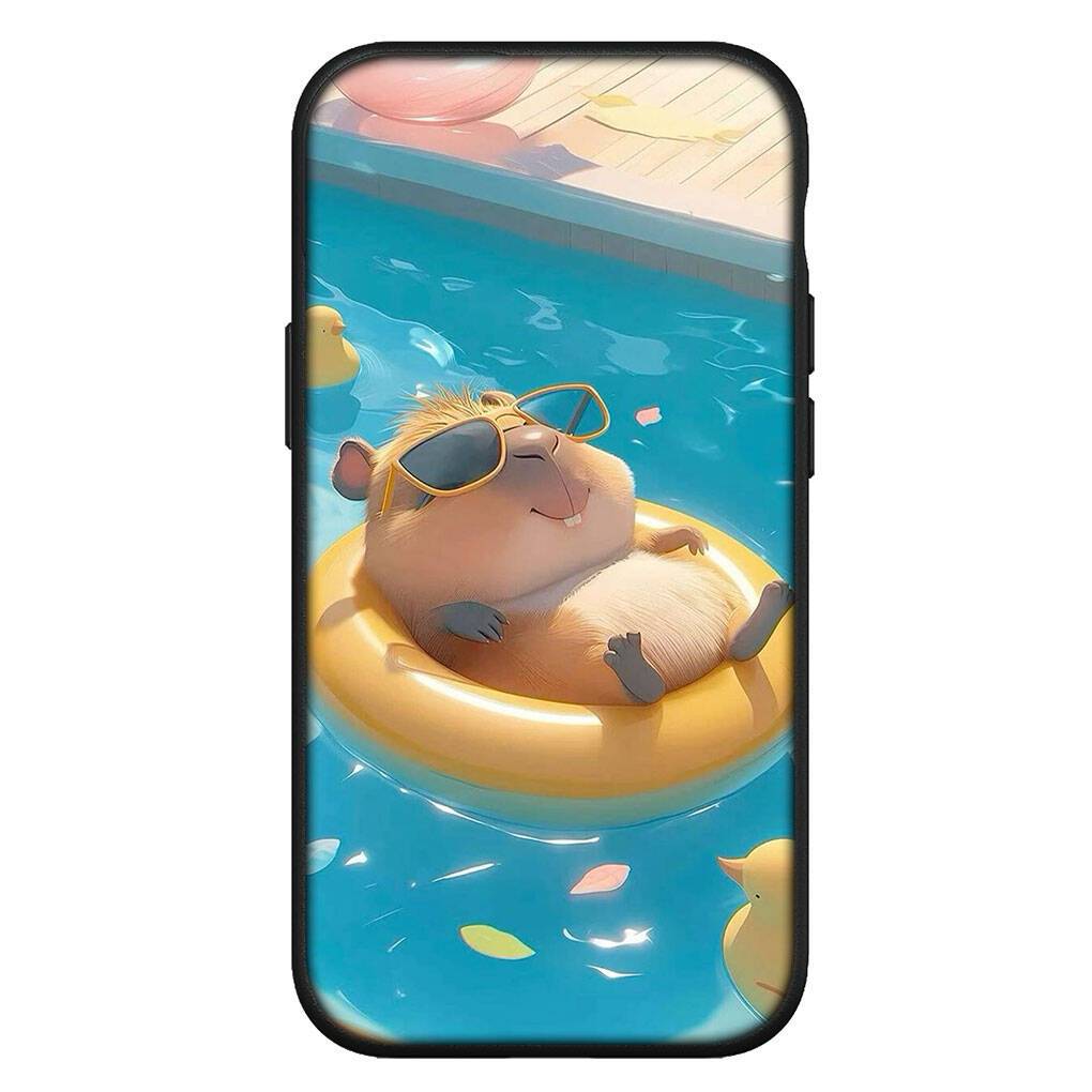for Motorola Moto Edge 70 60 50 G54 G24 G15 G86 Samsung Galaxy S25 iPhone 17 16 15 Xiaomi Redmi Note 14 13 Pro Max Phone Case Comics Capybara Cover for Moto Edge 50 neo ceil färg