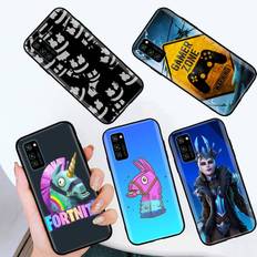 Black Case for iPhone 16 15 Plus 14 13 12 11 Pro 8 6 SE XR XS Max P30 Nova 5T Y5P Y6 Y7 Y8P Y9 Realme C30 C33 C31 F-90 Fortnite Realme C33 buffel hud