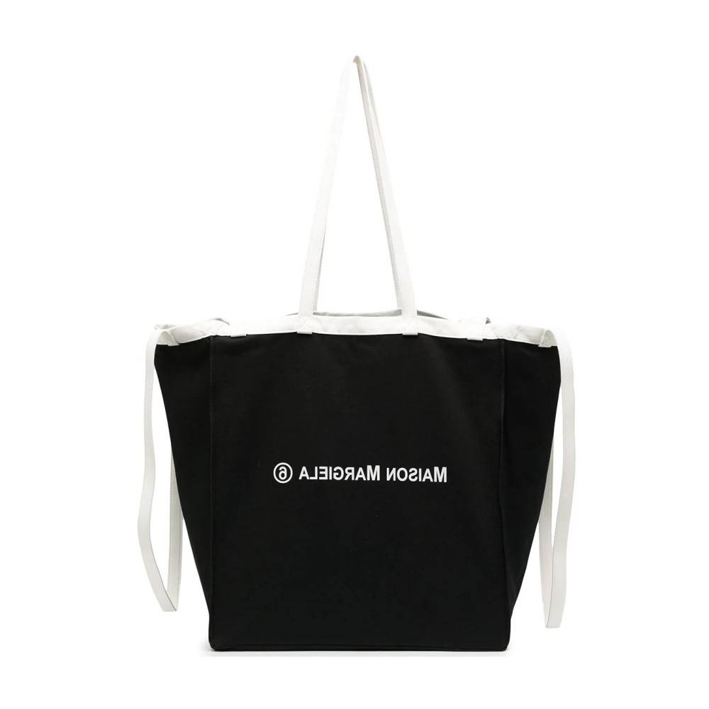 MM6 Maison Margiela Logo-Print Canvas Tote - Tasker - Dame - Sort - ONE SIZE - Bomuld