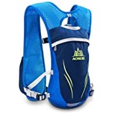 Geila Hydration ryggsäck, fuktgivande väst utomhus sport spår maratoner löpning race lätt ryggsäck för män och kvinnor (blå)