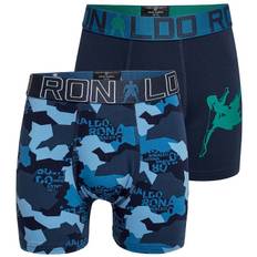 CR7 Boxershorts - 2-pak - Blå/Navy m. Print - JBS - 7-9 år (122-134) - Boxershorts