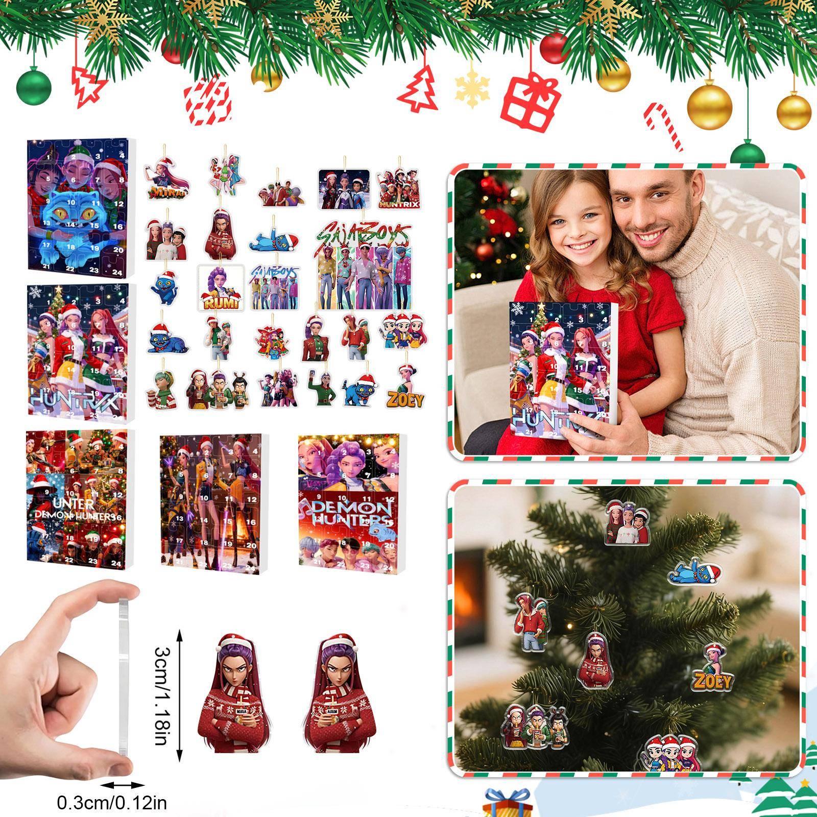 Adventskalender Innehåller 24 Gåvor, Söta Figurer Docka Adventskalender, Nedräkningskalender Med Överraskningsleksaker, Samlarfigurer Gåva Till Barn c