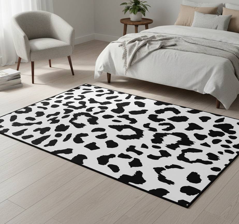 Vinylmatta sovrum leopard enkelt djurtryck