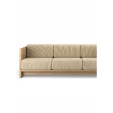 Brdr. Krüger - Karm 3 Personers Sofa - Eg Klar Voks Olieret - 3 Personers Sofa - Moss, Cream Tekstil - 0019 - L210 cm H72 cm B81 cm