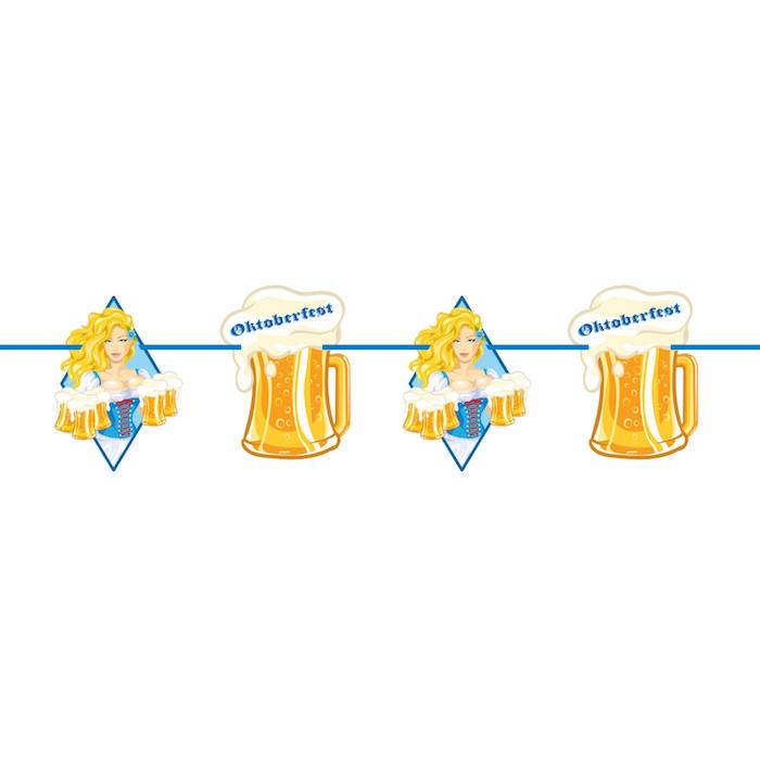 Oktoberfest Guirlande Med Ølkrus - 10 m.