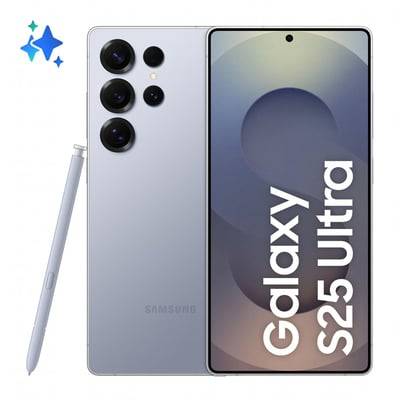 Galaxy S25 Ultra, 17.5 cm (6.9 tommer), Dual Sim, Android 15, 5G, USB Type-C, 12 GB, 512 GB, 5000 mAh, Blå, Sølv, Titanium