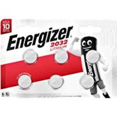 Energizer 3 volt litium CR2032-batterier – paket med 6