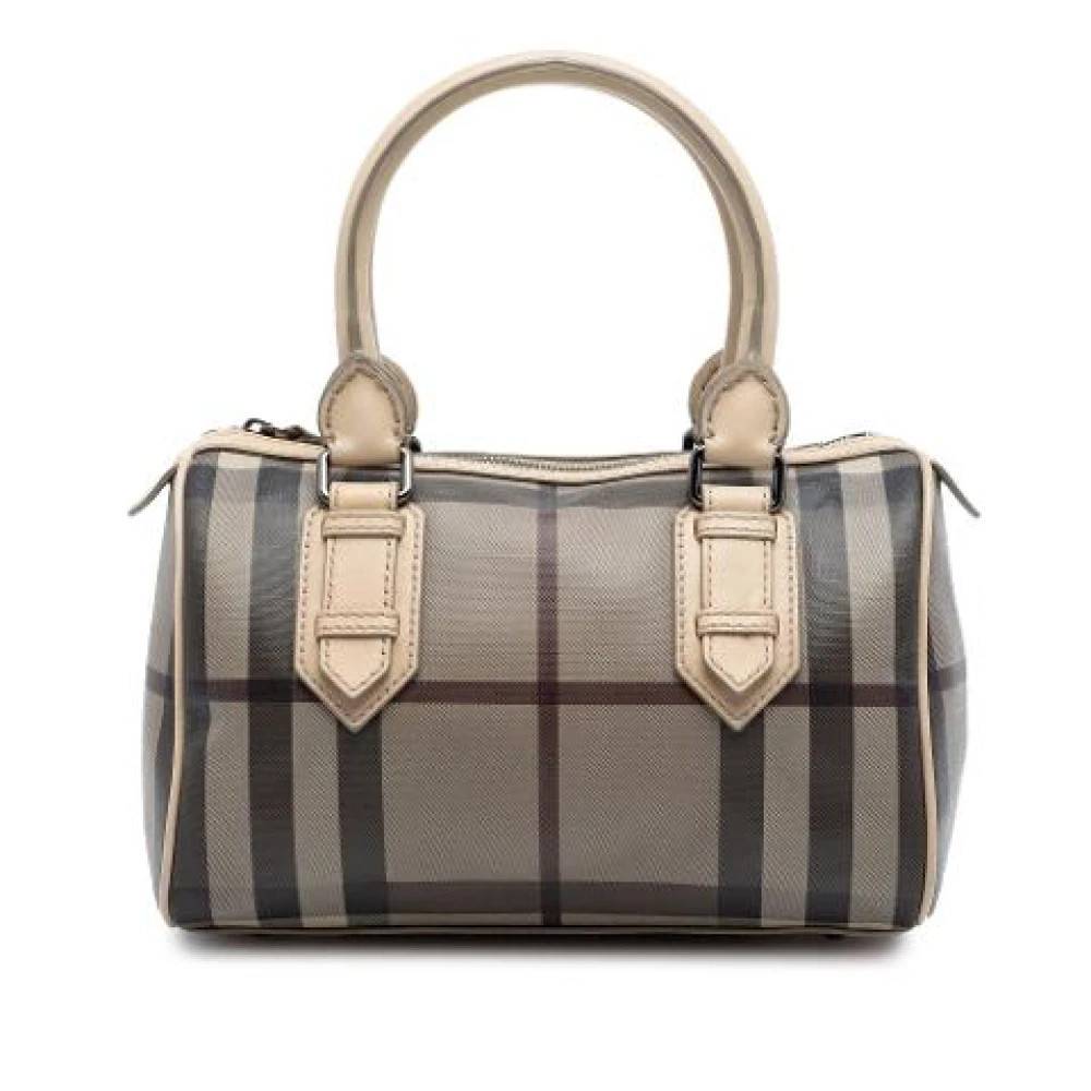 Burberry Vintage Pre-owned Boston Bag - Vintage - Dame - Beige - ONE SIZE - Læder