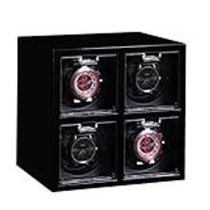 Watch Shaker Watch Winders för automatiska klockor Watch Winder, Mechanical Watch, Electric Shaker, Automatisk Roterande Winder, Shaker (rött trä) (svart trä)