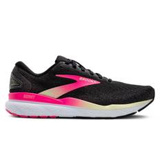 Brooks Ghost 16 Womens | Black/pink/yellow - Black / Narrow / 3.5