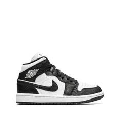 Jordan - Air Jordan 1 Mid SE Split Black White sneakers - dam - läder/läder/gummi - 8.5 - Vit