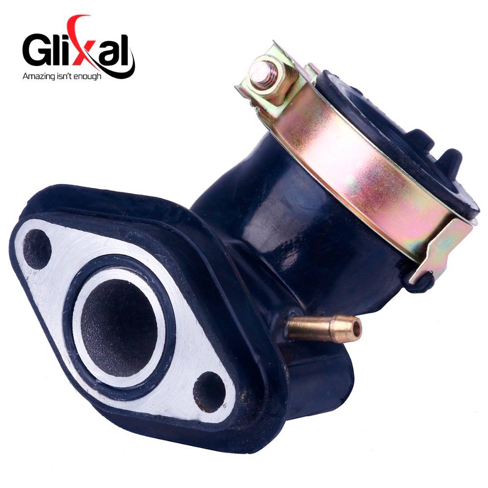 Glixal förgasare insugningsrör för 49cc 50cc gy6 skoter moped atv go-kart buggy 139 qmb 139 qma (1 vakuumport)