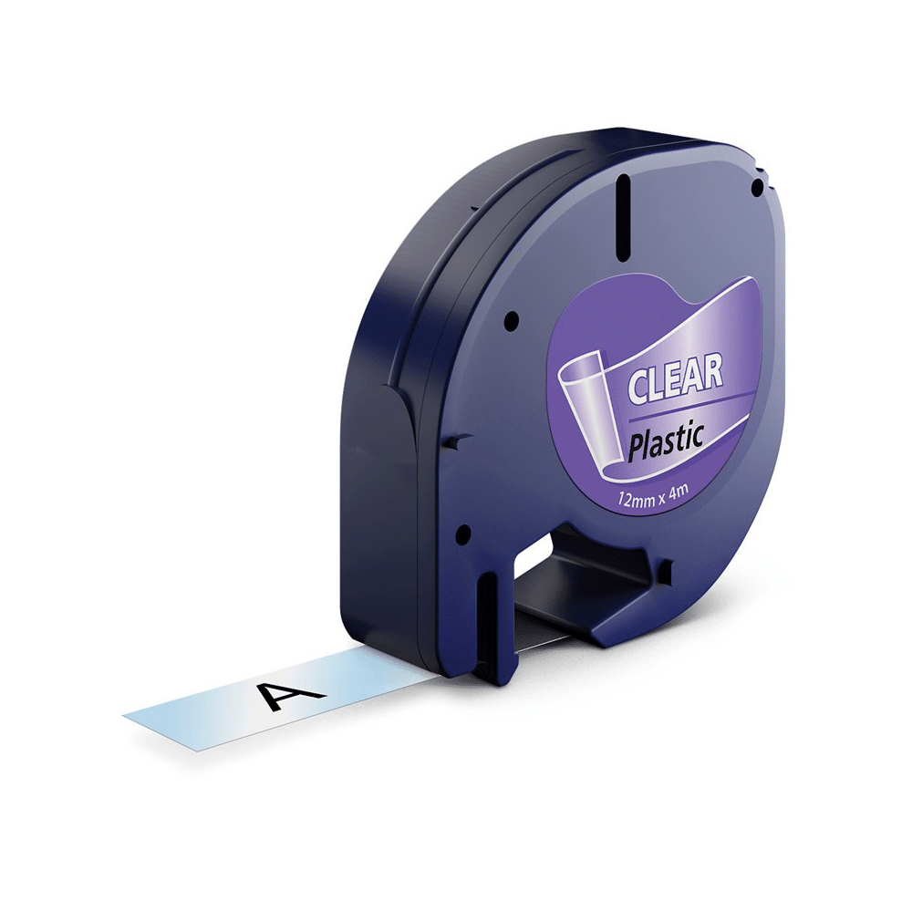 Dymo 12267 sort på klar tape - Kompatibel S0721530 - 12 mm x 4 m