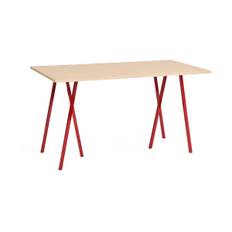 HAY Loop Stand incl. support matbord 87,5x180 cm Maroon red-clear lacq. oak - Röd