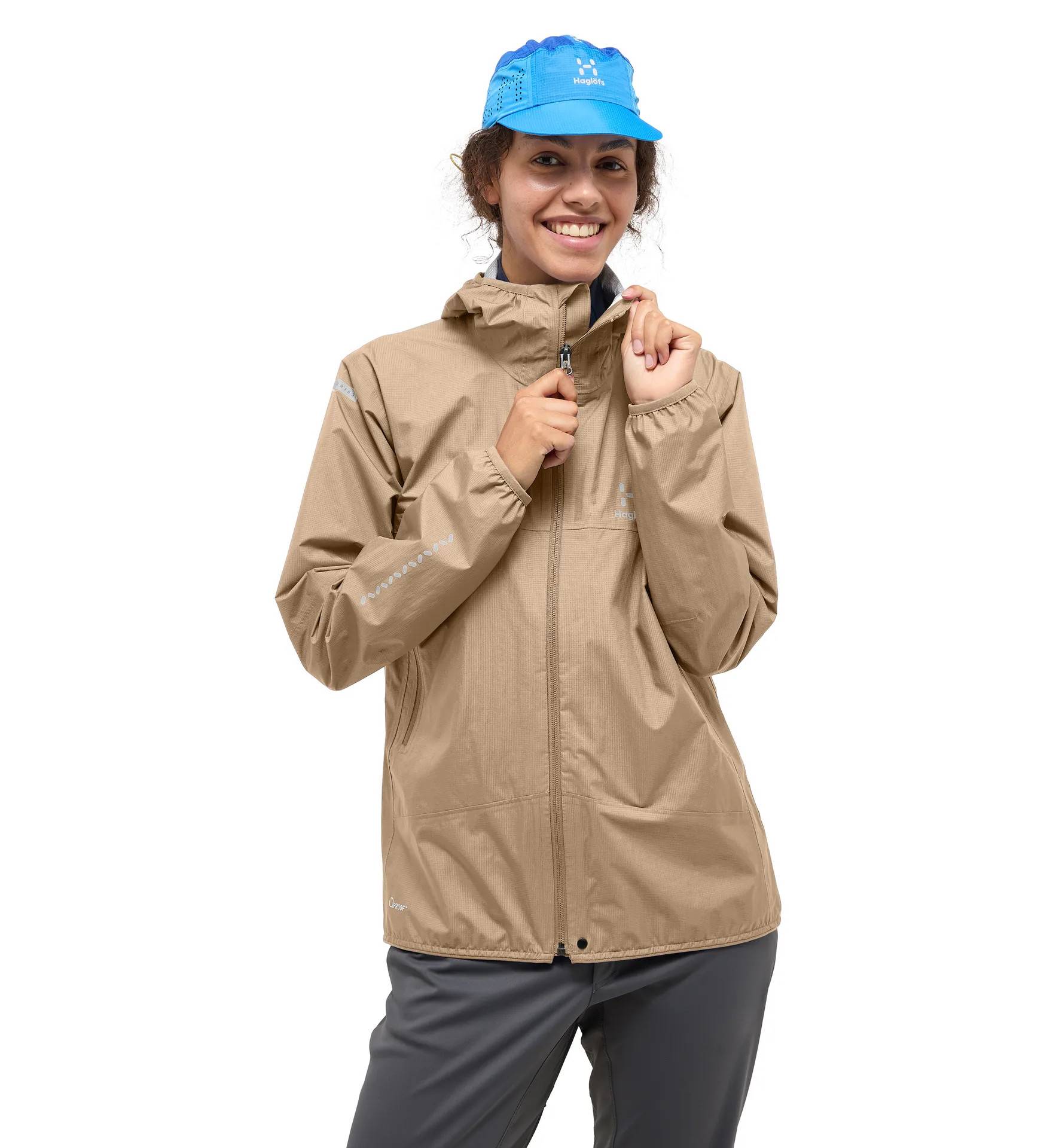Outlet - Haglöfs L.I.M. Proof ultralette dame regnjakke XL Oak Brown.
