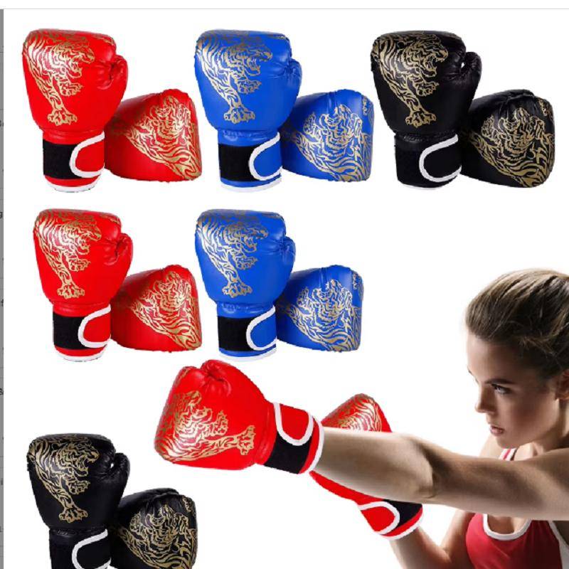 Boxningshandskar Andningsbara PU-läder Fightinghandskar Barn Boxningsträning Kickboxningshandskar för Gym Inomhus Utomhus Sport