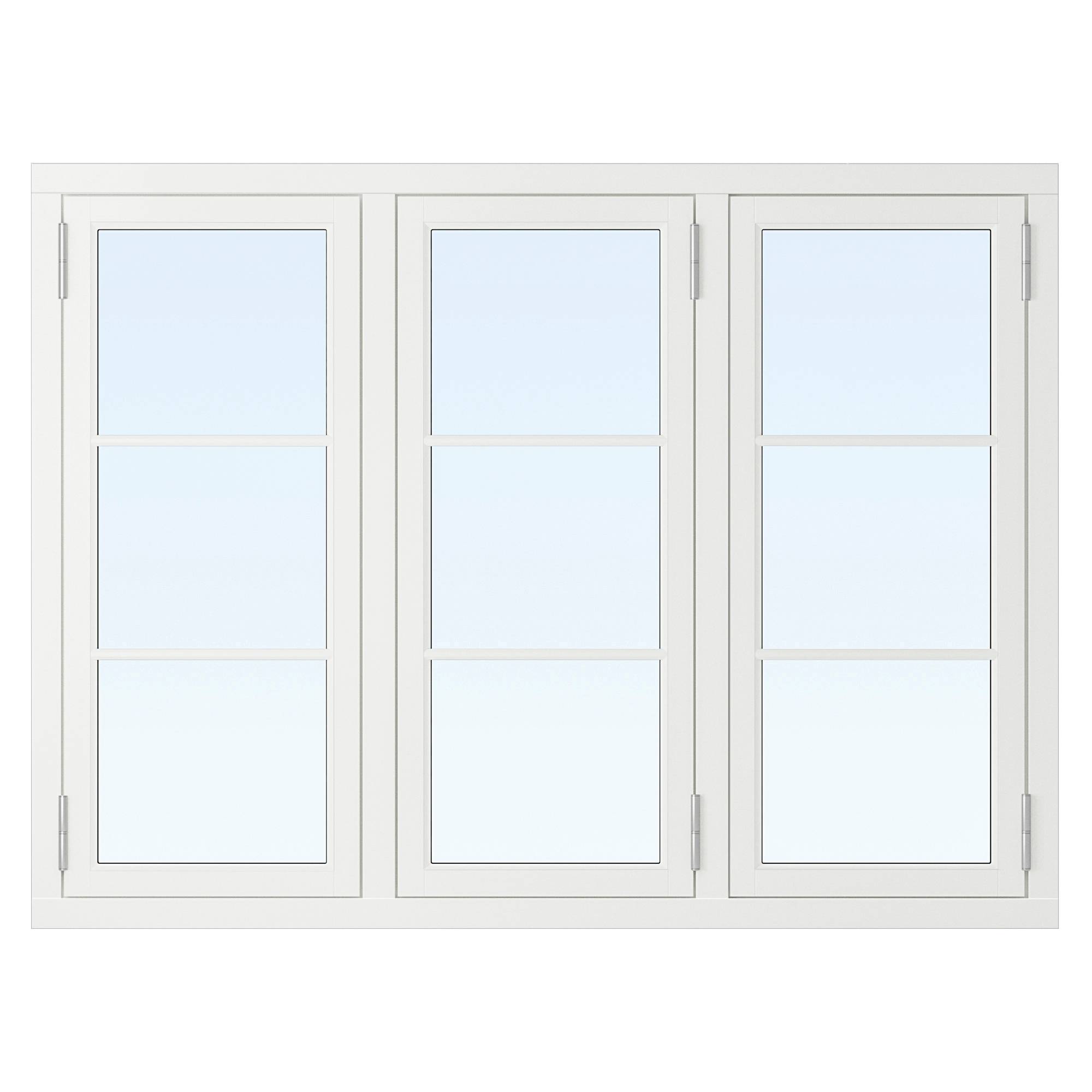 Kulturfönster 3:luft - trä - målat 14x18 Frostat glas Vit Ingen spaltventil