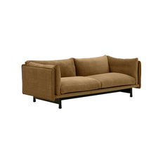 Kite sofa - 3 pers. - længde 260 cm / Roco fv. 12 / Mørkebrunbejdset eg