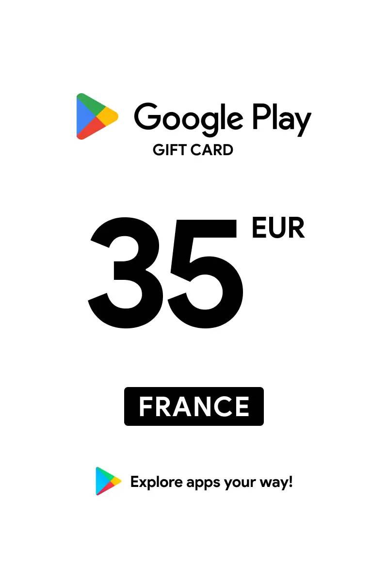 Google Play €35 EUR Gift Card (FR) - Digital Code.