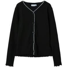 Name It Cardigan - Rib - NkfTalinda - Svart - Name It - 7-8 år (122-128) - Cardigan