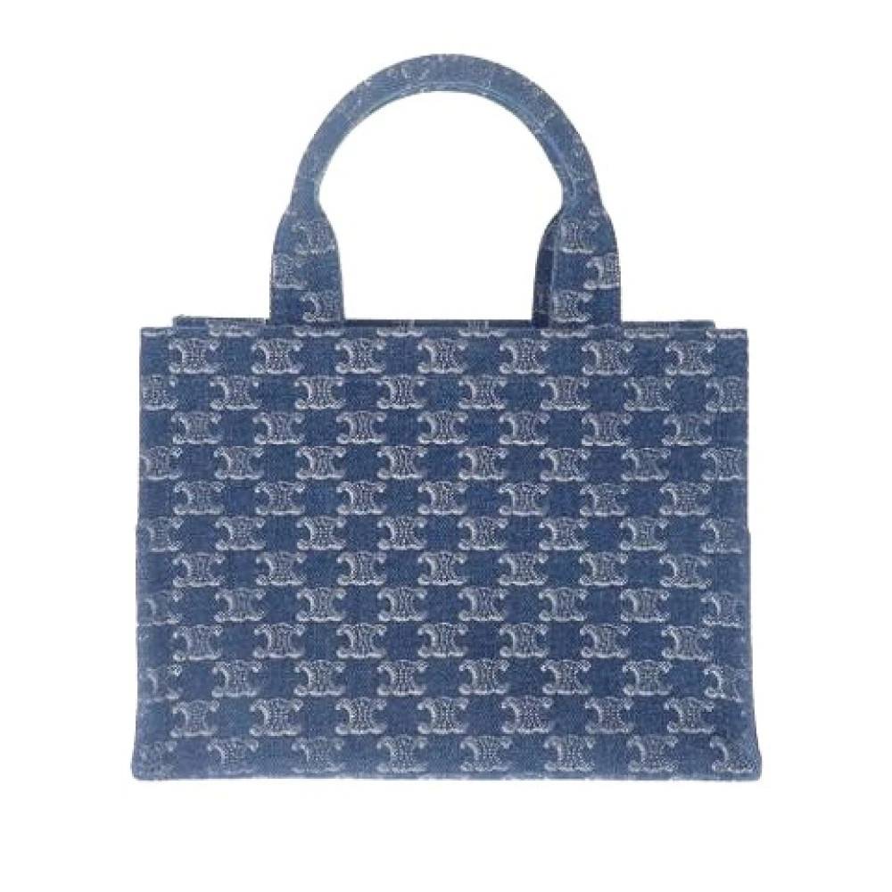 Celine Vintage Pre-owned Denim Satchel - Vintage - Dame - Blå - ONE SIZE - Denim